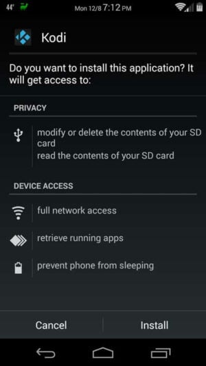 Install Kodi on Android